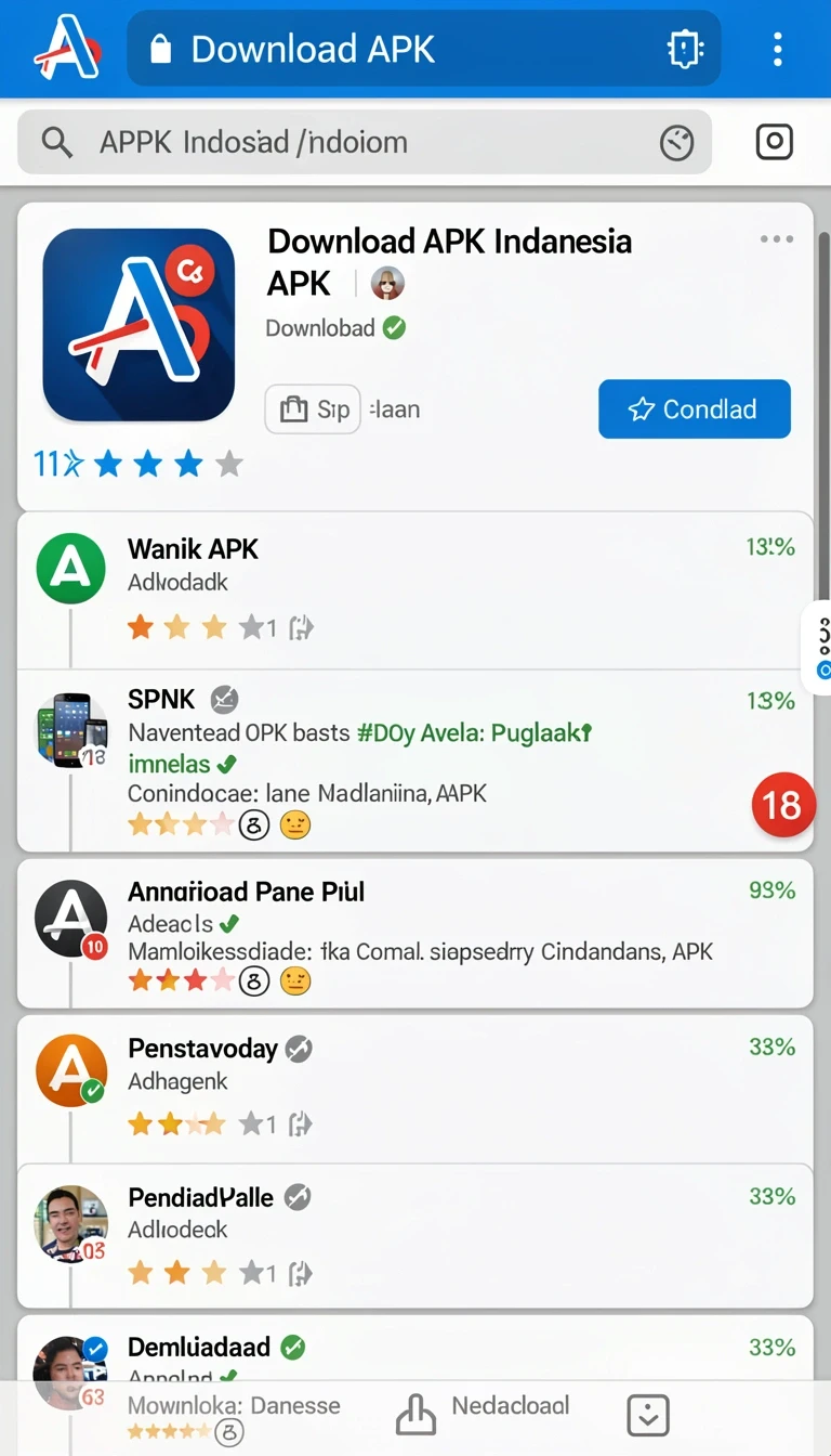 Antarmuka aplikasi Aplikasi katawin Ringan untuk Android